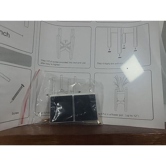 Adjustable Plant Stand Bamboo Mid Century Modern Indoor Plants Stand - Picture 2 of 3